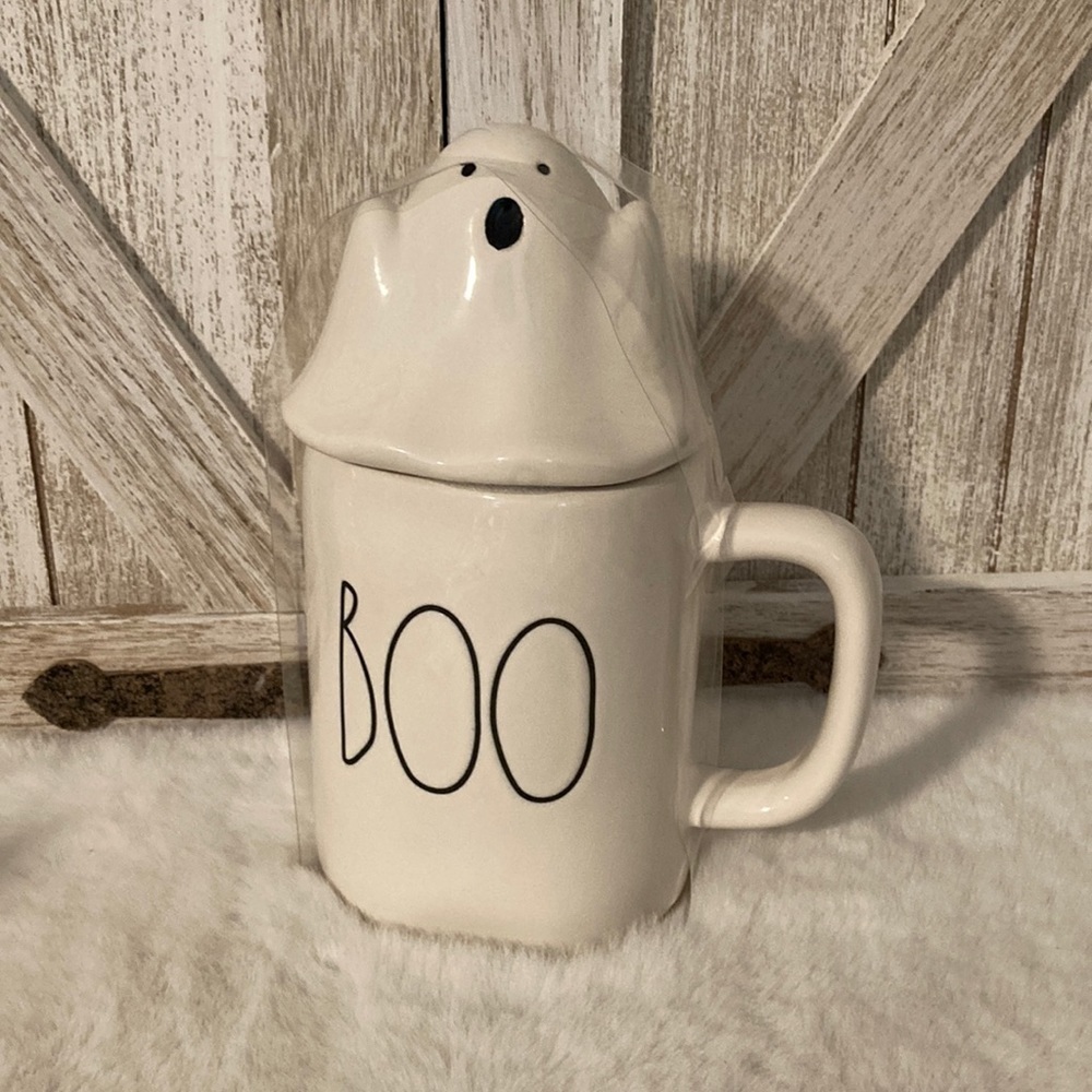Rae Dunn Boo Mug with Topper